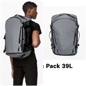 lululemon more miles backpack 39L ❣️ Grey/Black